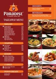 Although this menu would suit those who prefer milder indian cooking, it nevertheless provides a variety of contrasting. Indian Food Menu Card Indian Summer