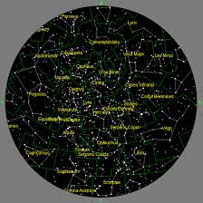 July Evening Sky Map