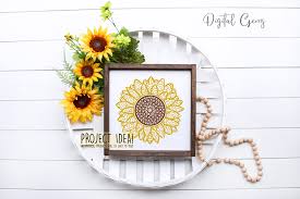 Free transparent daisy vectors and icons in svg format. Sunflower Svg Png Eps Dxf Files 353260 Svgs Design Bundles Sunflower Design Monogram Frame Free Design Resources
