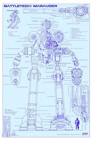Battletech Marauder Blueprint Blueprints Bugs Bunny Drawing Robotech Macross
