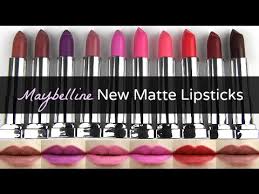 maybelline new color sensational creamy matte lip colors lip swatches review