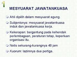 Permintaan bertulis 2/3 ahli ii. Intro Kandungan 1 Jenisjenis Mesyuarat 2 Peranan Dan