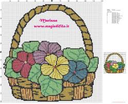 Printable pdf format and editable hft format charts. Flower Basket Free Cross Stitch Patterns Simple Unique Alphabets Baby Cross Stitch Flowers Cross Stitch Stitch Patterns