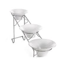 Maybe you would like to learn more about one of these? Tablecraft Sr3n 26 25 X 11 X 14 13 3 Tier Stainless Steel Bowl Stand With Melamine Bowls