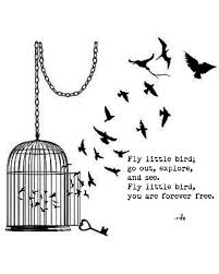 Flying Bird Tattoo On Ribs Birds Flying Freedom Cage Tattoos Birdcage Tattoo Flying Bird Tattoo