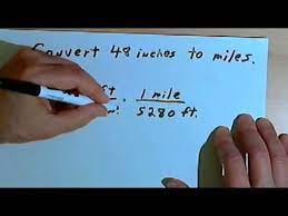 In this case we should multiply 3 miles by 1760 to get the equivalent result in yards: Converting Between Inches Feet Yards And Miles 128 2 4 Youtube