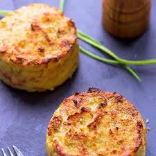Oven Baked Mashed Potato Cakes Recipe Yummly Recipe Baked Mashed Potatoes Potato Cakes Recipe Mashed Potato Cake Recipe