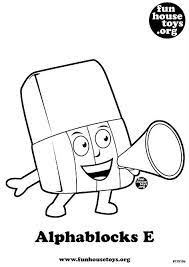 The kids can colour the blocks with the. Alphablocks E Printable Coloring Page Home Goods Fun Printable Coloring Pages
