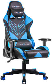Gtracing Executive Highback Gaming Chair Computer Office Chair Pu Leather Swivel Chair Racing Chair Gt007blu Gaming Chair Gifts For Gamer Boyfriend Sport Chair