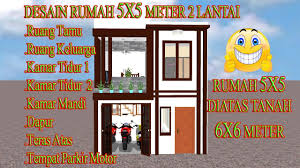 Jadilah denah rumah dengan lahan 8 x 15 meter tersebut seperti pada gambar dibawah ini: Desain Rumah 5x5 2 Lantai Terbaru 2019 Youtube