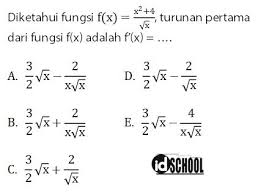 Berikut ini merupakan soal dan pembahasan mengenai turunan fungsi trigonometri yang dikumpulkan dari berbagai referensi. Turunan Hasil Kali Dan Hasil Bagi Dua Fungsi Idschool
