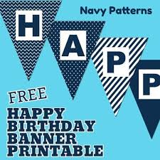 Time to write a happy birthday card to a loved one? Blue Happy Birthday Banner Printable Free Novocom Top