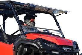 Maybe you would like to learn more about one of these? Amazon Com Superatv Scratch Resistant Clear Flip Windshield For 2016 Honda Pioneer 1000 1000 5 Hard Coated On Both Sides For Extreme Durability Can Be Set To 3 Different Settings Automotive