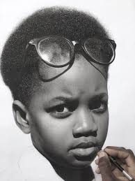 Charcoal pencil drawing