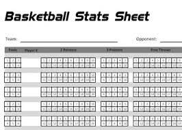 Basketball Shooting Stat Sheet Worksheet Free Printable