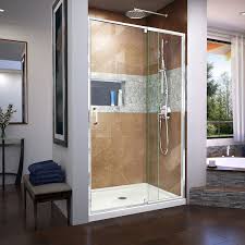 The shower enclosure installation makes an excellent home improvement project. Dreamline Flex 44 48 In W X 72 In H Semi Frameless Pivot Shower Door In Chrome Shdr 22487200 01 Amazon Com