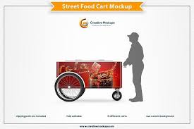 Street Food Cart Mockup Mockup Presentation Design Food Cart