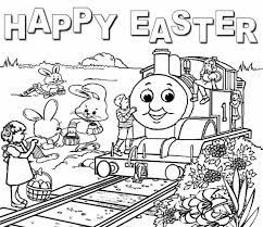 Coloring page (march 2015 friend) a boy and girl enjoying god's beautiful creations. Thomas The Train Easter Coloring Pages Coloring Home