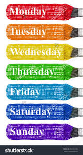 Learn them all, then check out this playlist for the individual video to play on each day of. Monday And Wednesday Monday Tuesday Wednesday Thursday Friday Saturday Sunday Rainbow Thursday Friday Friday Saturday Sunday Monday Tuesday Wednesday