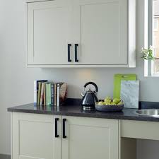 Their black matte color coordinates well with other colors and styles. Matt Black Square D Cupboard Handle 192mm Howdens
