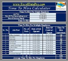 Download Time To Hire Calculator Excel Template Exceldatapro Job Posting Metric Hiring Process