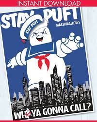 Ghost Buster Game Pin The Hat On Stay Puft Marshmallow Ghostbuster Party Ghostbusters Party Ghostbusters Birthday Party