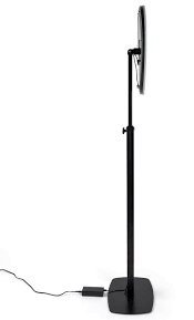Tablet Photo Booth Station Led Light Ring Adjustable Height Floor Standing Black Ipad Photo Booth Photo Booth Stand Light Ring