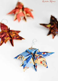 Fabric Origami Christmas Star Ornaments Ashlee Marie Real Fun With Real Food