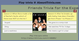 Built by trivia lovers for trivia lovers, this free online trivia game will test your ability to separate fact from fiction. Friends Trivia For The Experts