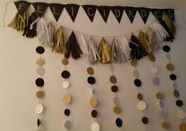 Backdrop Black And Gold Diy Party Decorations Black White And Gold 60th Birthday Surprise Party Surprise Birthday Party Decorations Birthday Surprise Party 60th Birthday Party