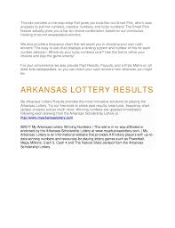 Mega Millions Results For The Arkansas Lottery