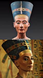 Nefertiti 🥀 Queen of Egypt in the 14th century BC is one of the most  captivating and influential figures of the ancient world. This limestone  sculpture, currently kept in Berlin, shows off