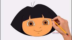 By easy peasy and fun. How To Draw Dora S Face Step By Step Easy Coloring Page Drawing Learn Colors For Kids Youtube