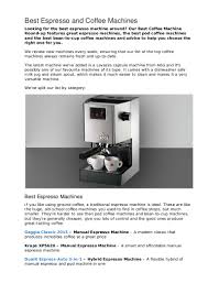 Home / breakfast / coffee makers. Best Espresso And Coffee Machines