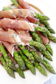 Asparagus With Prosciutto And Blue Cheese Recipe Winners Recipe In 2020 Blue Cheese Recipes Roasted Potato Recipes Bacon Puffs Recipe