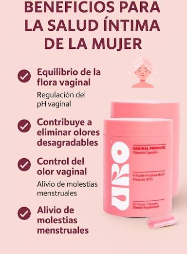 URO Capsulas Probioticas Vaginales - Salud Íntima y Equilibrio del pH - 60 cápsulas UP WISE | Paris.cl