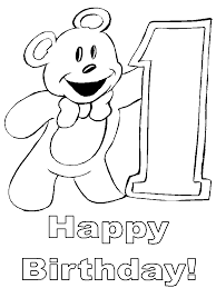 Mickey mouse birthday coloring pages are a fun way for kids of all ages to develop creativity, focus, motor skills and color recognition. Age 1 Happy Birthday Coloring Pages Coloring Page Book For Kids