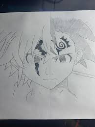 Nanatsu personagens masculinos estarossa desenho do meliodas desenhos natsu. My Attempt At Drawing Meliodas And Zeldris Nanatsunotaizai