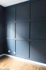 Painting The Guest Room Navy Dutch Licorice The Diy Playbook Diy Wood Wall Paneling Wall Paneling Diy Diy Wood Wall