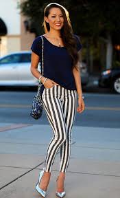 Black And White Vertical Striped Shirt Womens Say Yes To Vertical Stripes And Horizontal Big No Stripe Pants Outfit Fashion Fashion Clothes Women