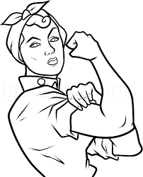 How To Draw Rosie The Riveter Rosie The Riveter Step By Step Drawing Guide By Dawn Dragoart Com Como dibujar un muñeco de nieve facil | how to draw a snow man. how to draw rosie the riveter rosie