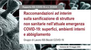 Pulizia, igienizzazione, disinfezione e sanificazione. Covid 19 Iss Rapporto Su Sanificazione Di Superfici Ambienti E Abbigliamento