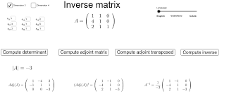 \left \begin {array} {cc $$$. Inverse Matrix Geogebra