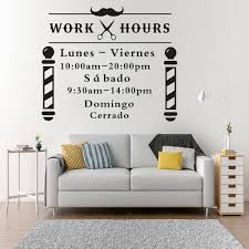 Toca hair salon 4 is free to download, and comes with the full hair and beard, style, photo booth and shampoo stations. Spanish Custom Working Time Vinyl Wall Sticker Hair Salon Window Poster Removable Hair Styling Wall Decal Work Time Sign Buy At The Price Of 5 20 In Aliexpress Com Imall Com
