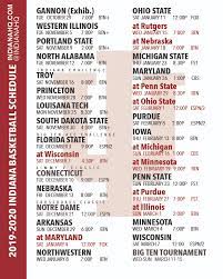 Indiana university athletics ticket office, 1001 e. Printable 2019 2020 Indiana Basketball Schedule Indianahq