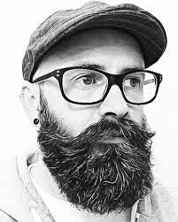 Bald Beard Glasses Boy Nails The Look But Can T Make My Mind Up If It S A Drawing Or A Phot Bald Men With Beards Beard Glasses Beard And Mustache Styles