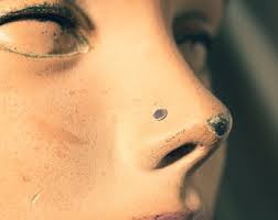 Piercing para nariz en forma de disco de plata de ley de 4 mm