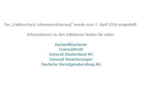 Ist die aachen münchener lebensversicherung nicht rentabel, sollten versicherte reagieren. Faktencheck Lebensversicherung Seit Heute Vom Netz