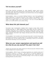 Pertanyaan saat interview hotel : Tell Me About Yourself Kognisi Psikologi