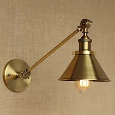 Find deals on products in light & electric on amazon. Adjustable Arm Wall Light Fixtures Brass Finish 1 Light Wall Sconce Litfad 7 Industrial Wall Lamp Mounted Lighting Fixture With Cone Shade Library Light Brass Buy Online In Botswana At Botswana Desertcart Com